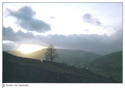 Sunset over Swaledale postcards